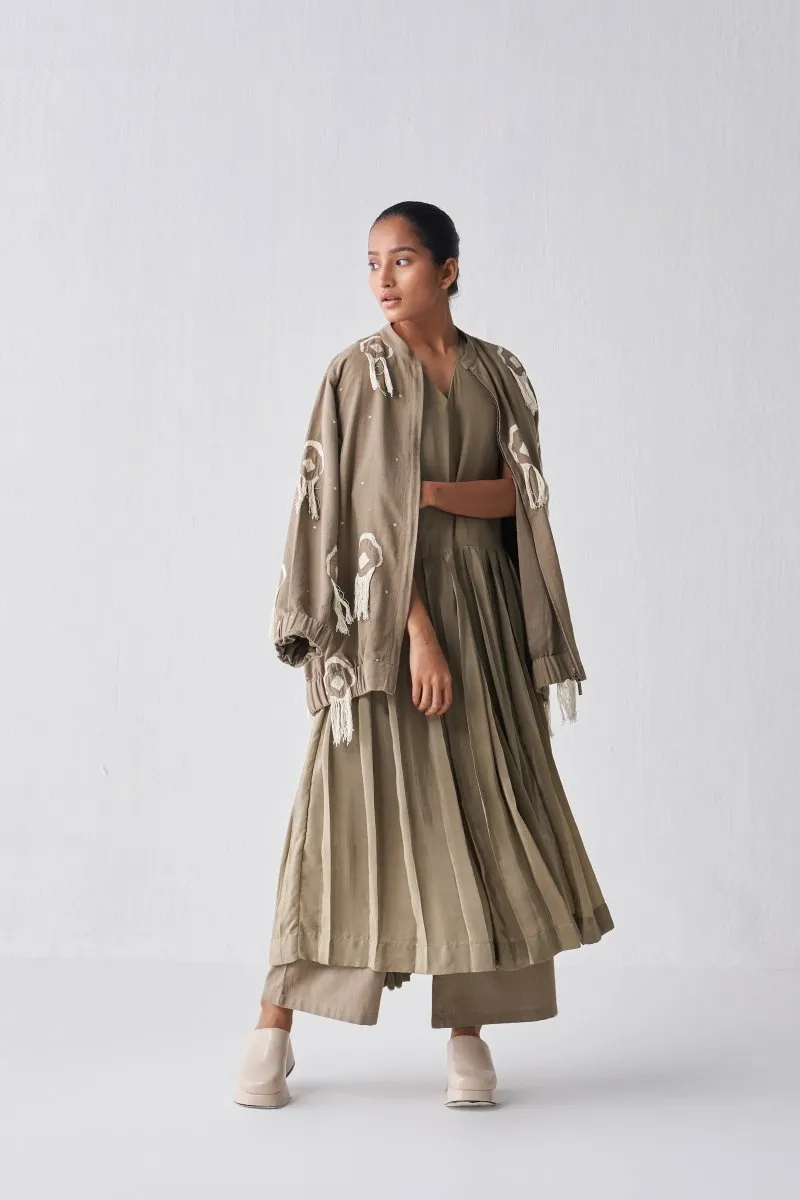 Fringe Bomber Jacket Co ord - Sage