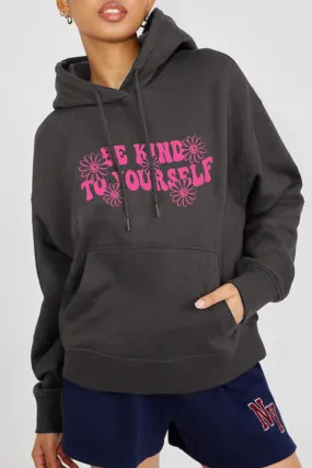 Full Size BE KIND TO YOURSELF Graphic Hoodie