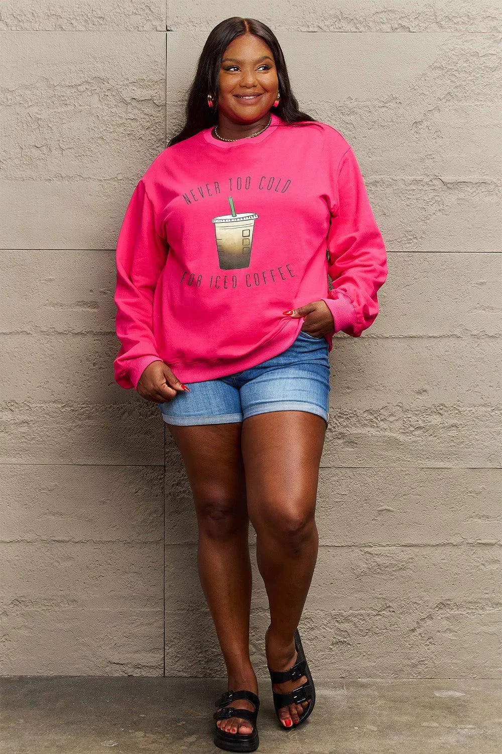 Full Size Round Neck Sweatshirt