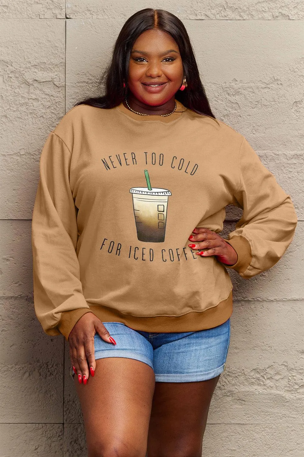 Full Size Round Neck Sweatshirt