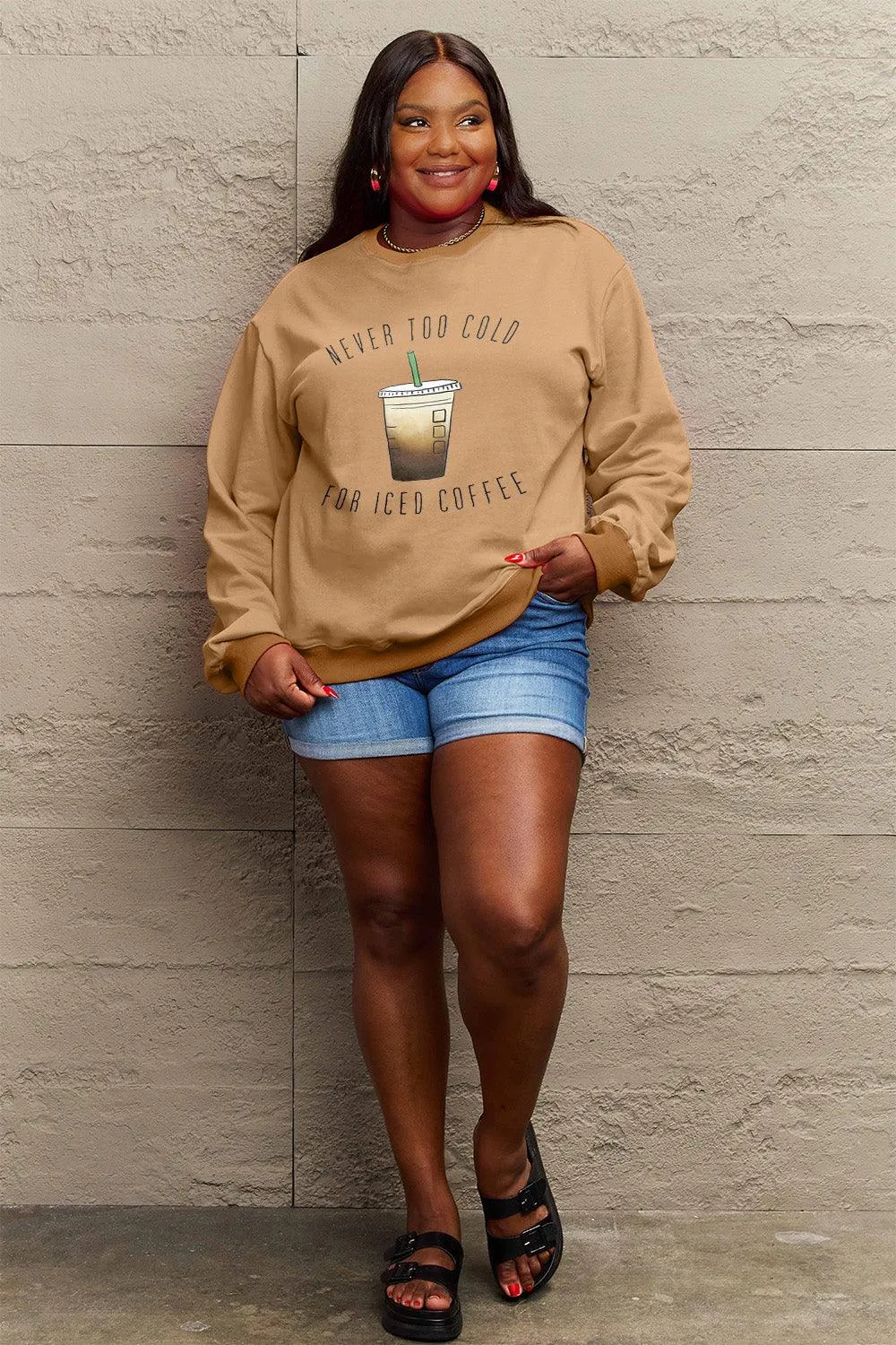 Full Size Round Neck Sweatshirt