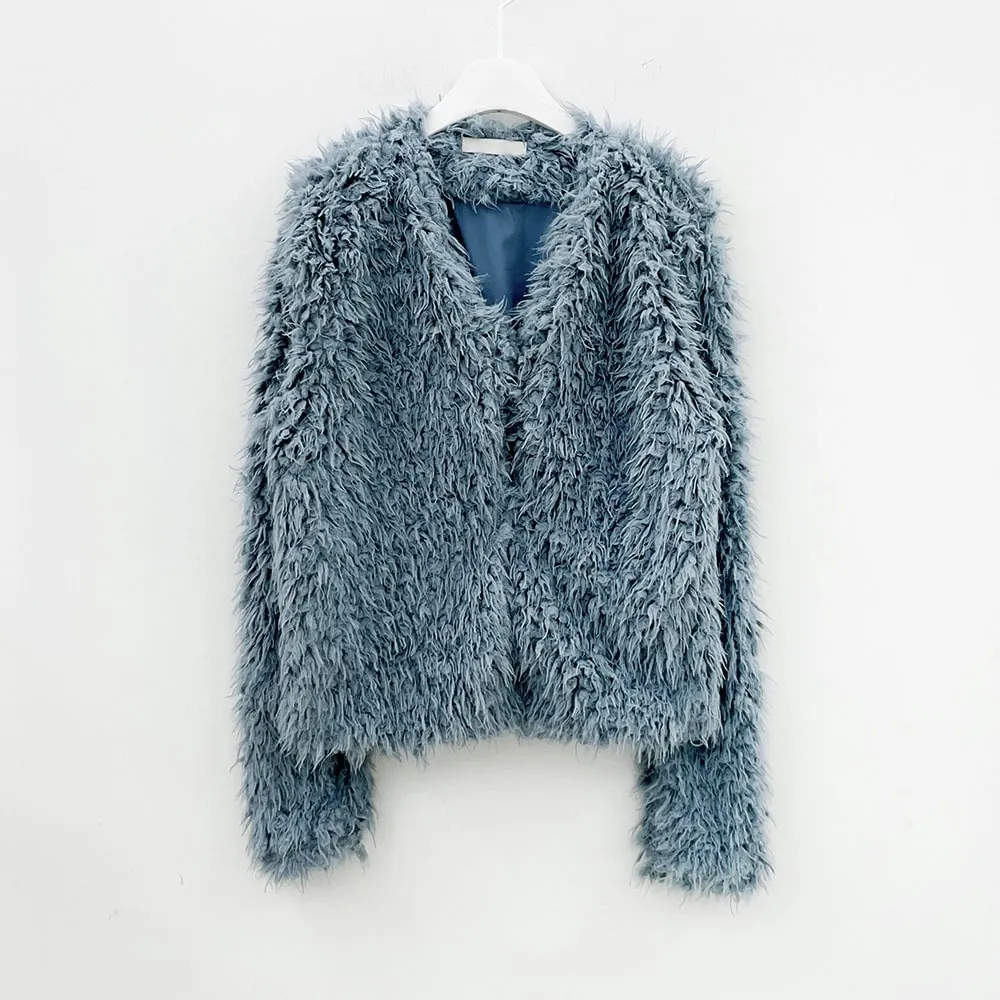 Fuzzy Wrap Tie Cardigan