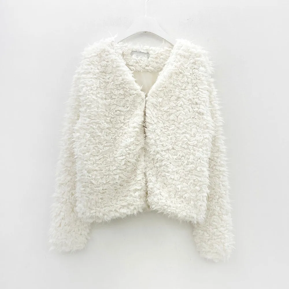 Fuzzy Wrap Tie Cardigan