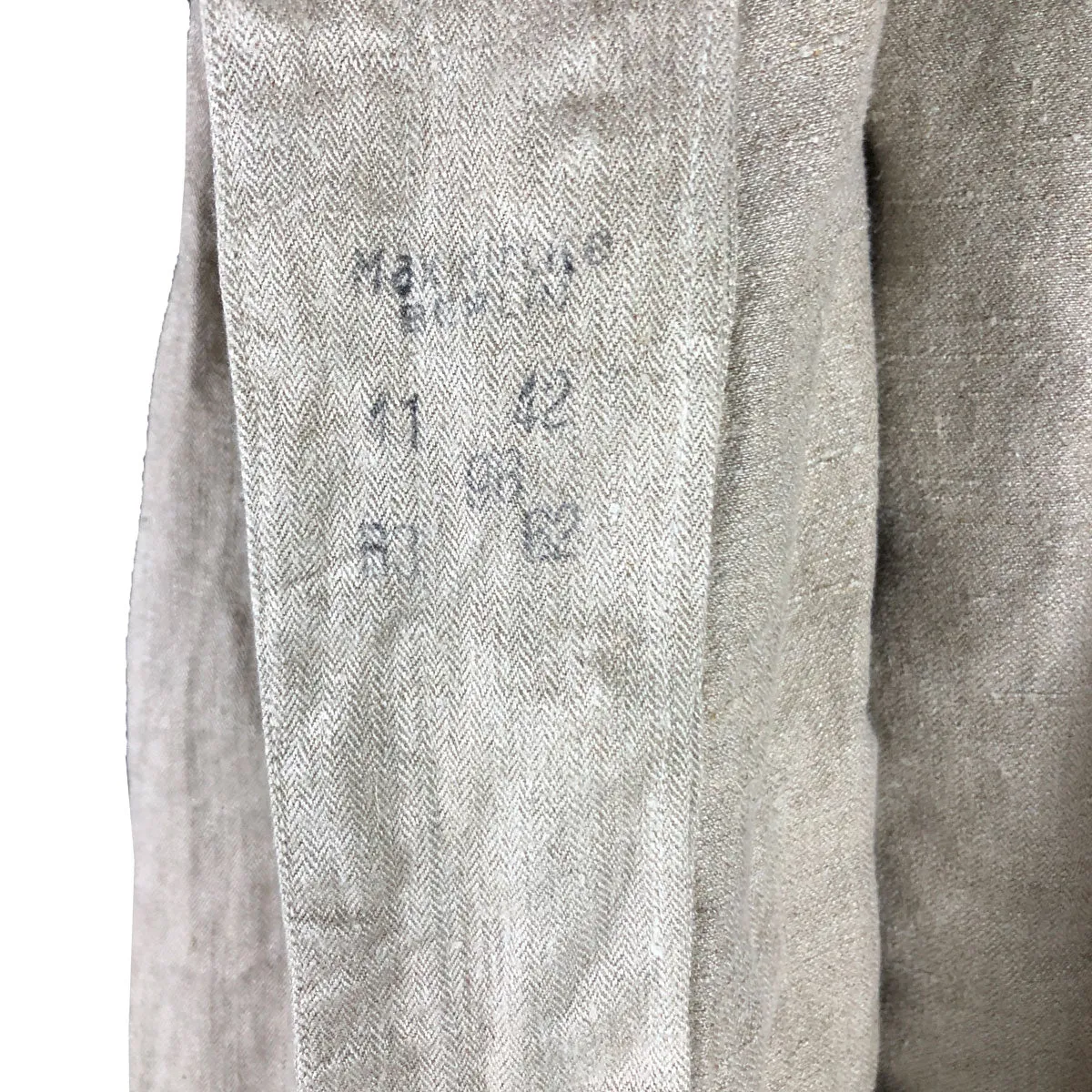 German Heer Linen Twill Trellis Work Jacket Dated 1943