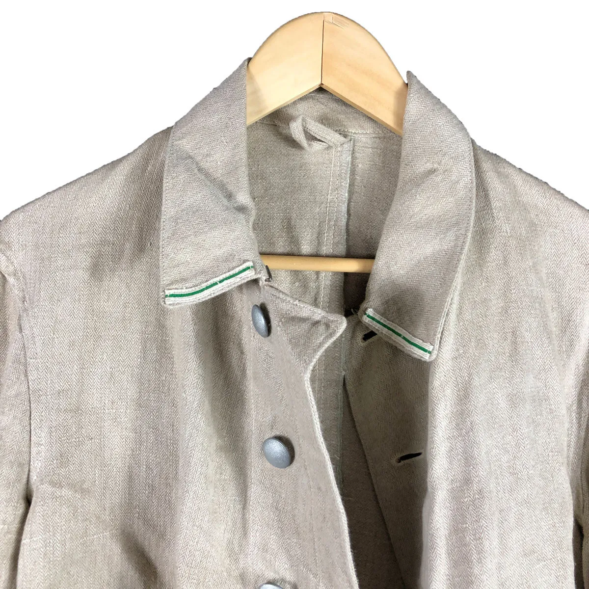 German Heer Linen Twill Trellis Work Jacket Dated 1943