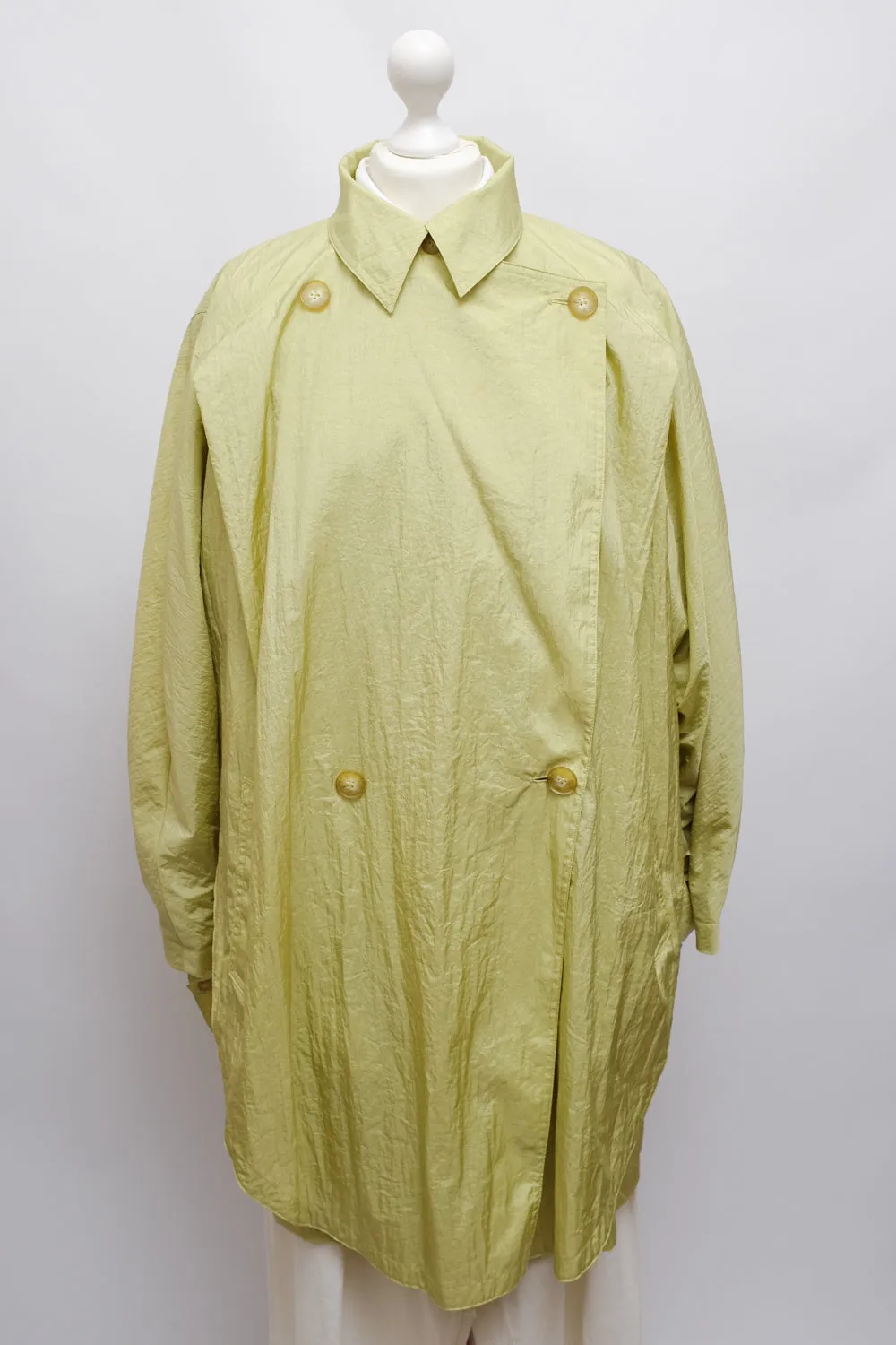 GREEN SUMMER CAPE TRENCH COAT