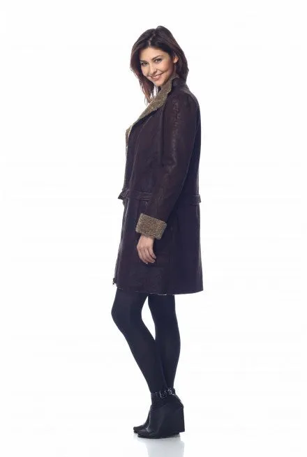 Hayden 6-Way Leather and Faux Shearling Jacket/Coat