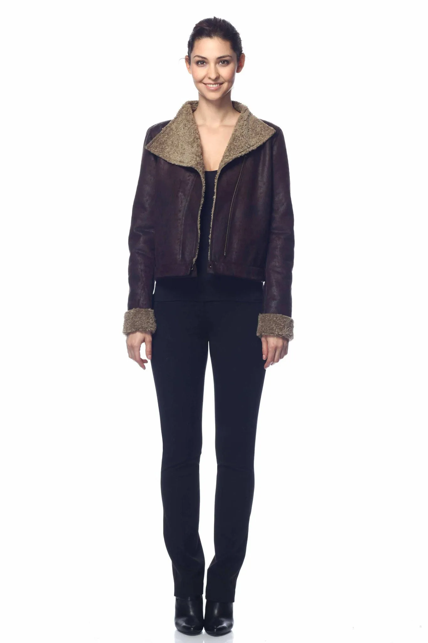 Hayden 6-Way Leather and Faux Shearling Jacket/Coat