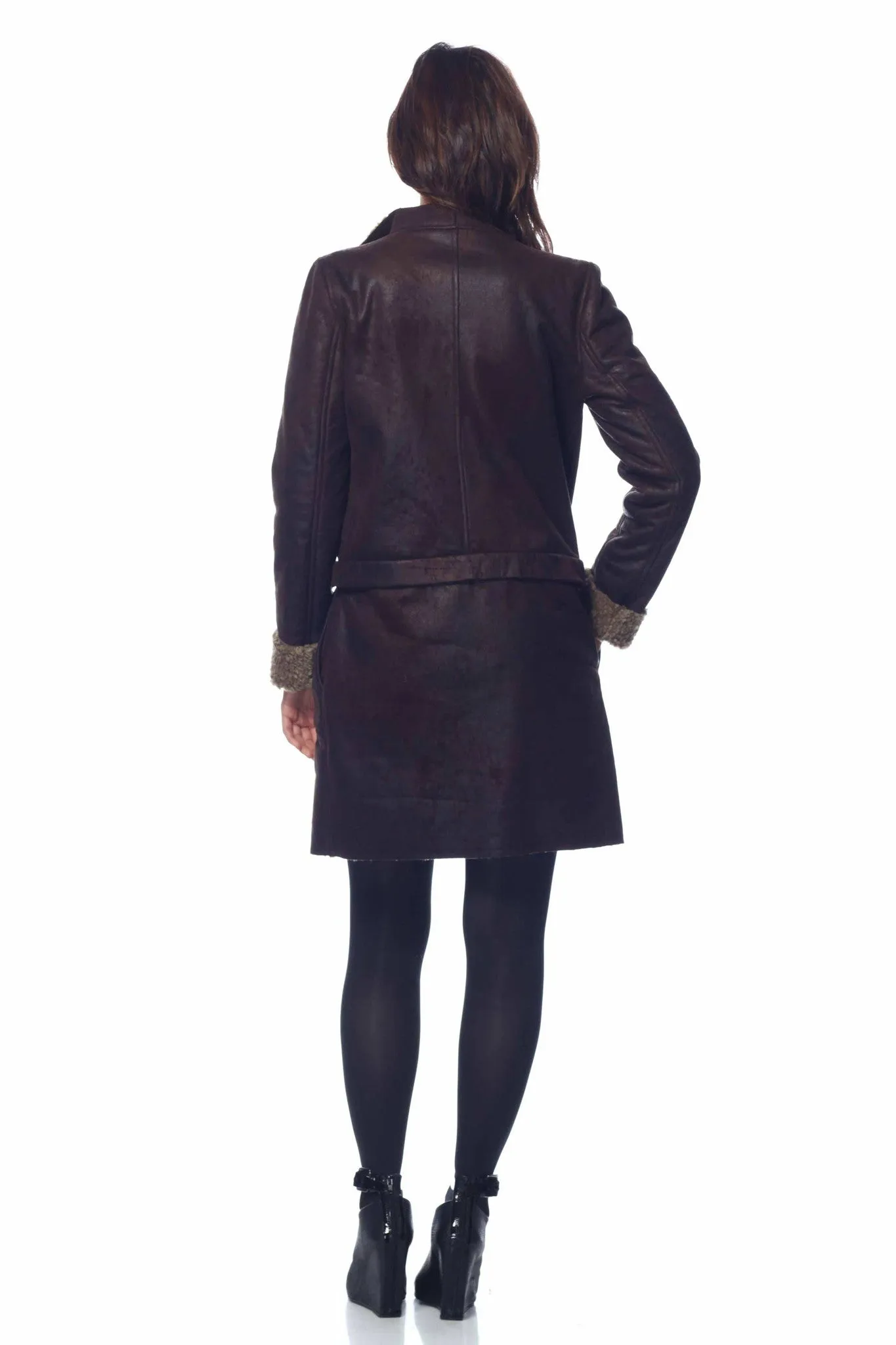 Hayden 6-Way Leather and Faux Shearling Jacket/Coat