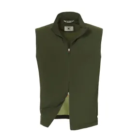 Hooded Gilet in Dark Green