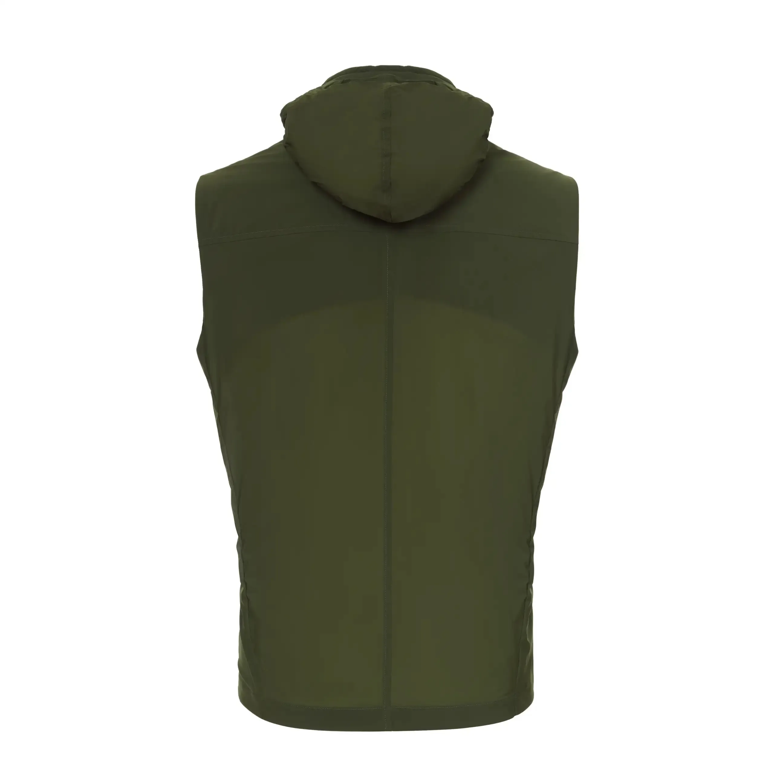 Hooded Gilet in Dark Green