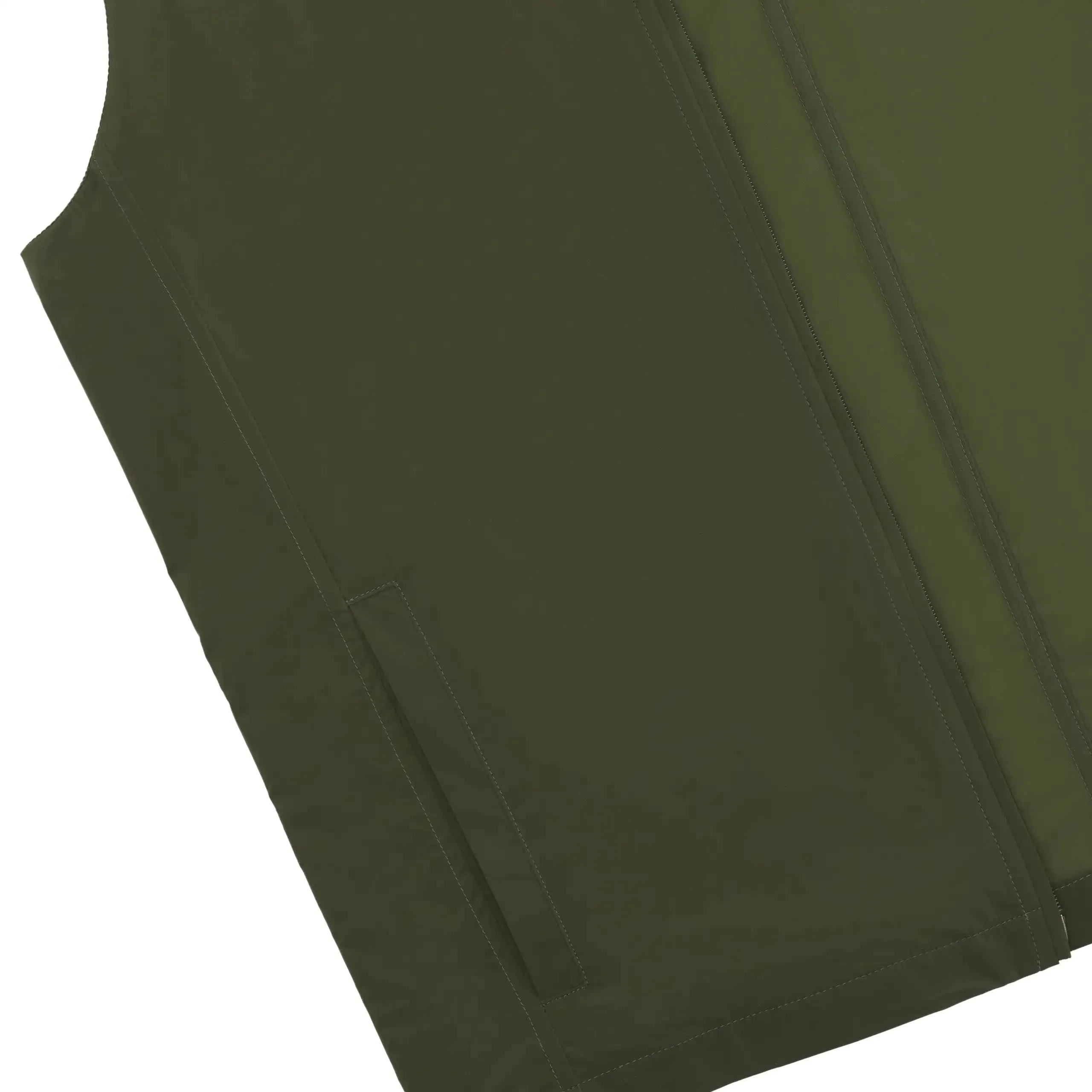 Hooded Gilet in Dark Green