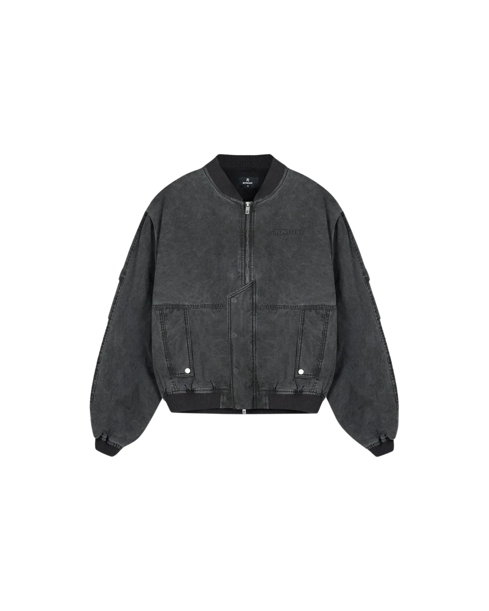 Inset Sleeve Bomber - Stained black