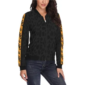 JAGUAR SKIN LCC All Over Print Bomber Jacket for Women