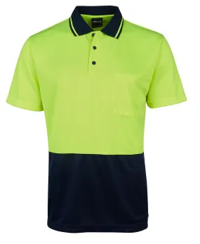 JB's Wear 6HJNC Hi Vis Jacquard Non Cuff Polo Shirt