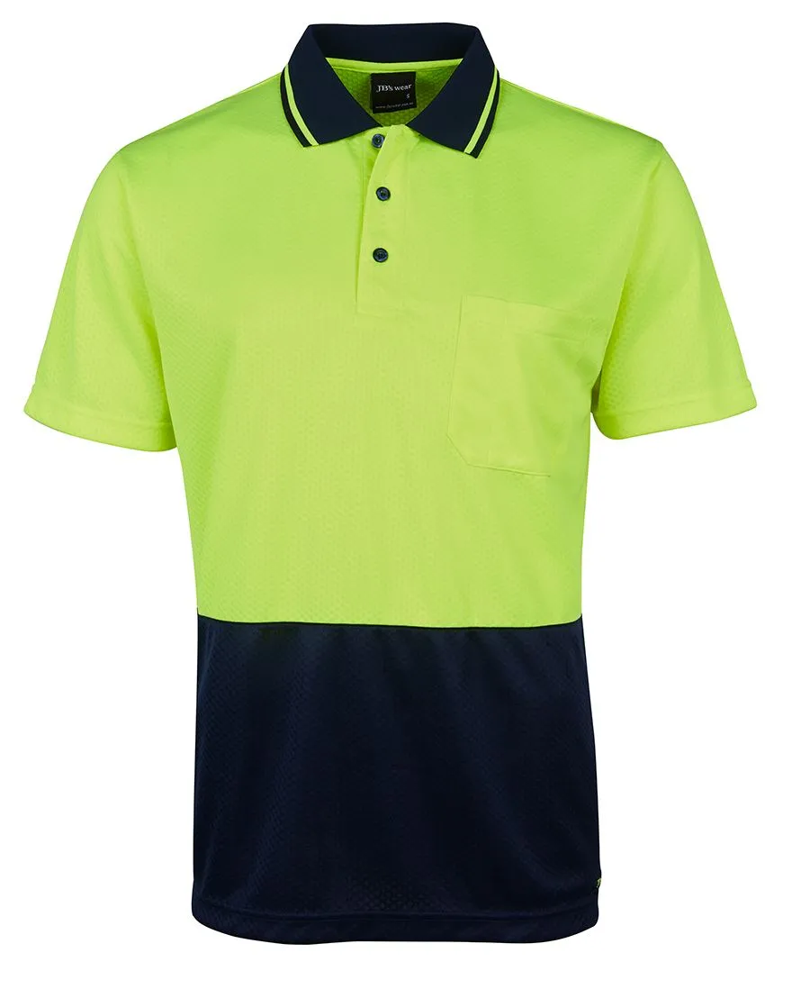 JB's Wear 6HJNC Hi Vis Jacquard Non Cuff Polo Shirt