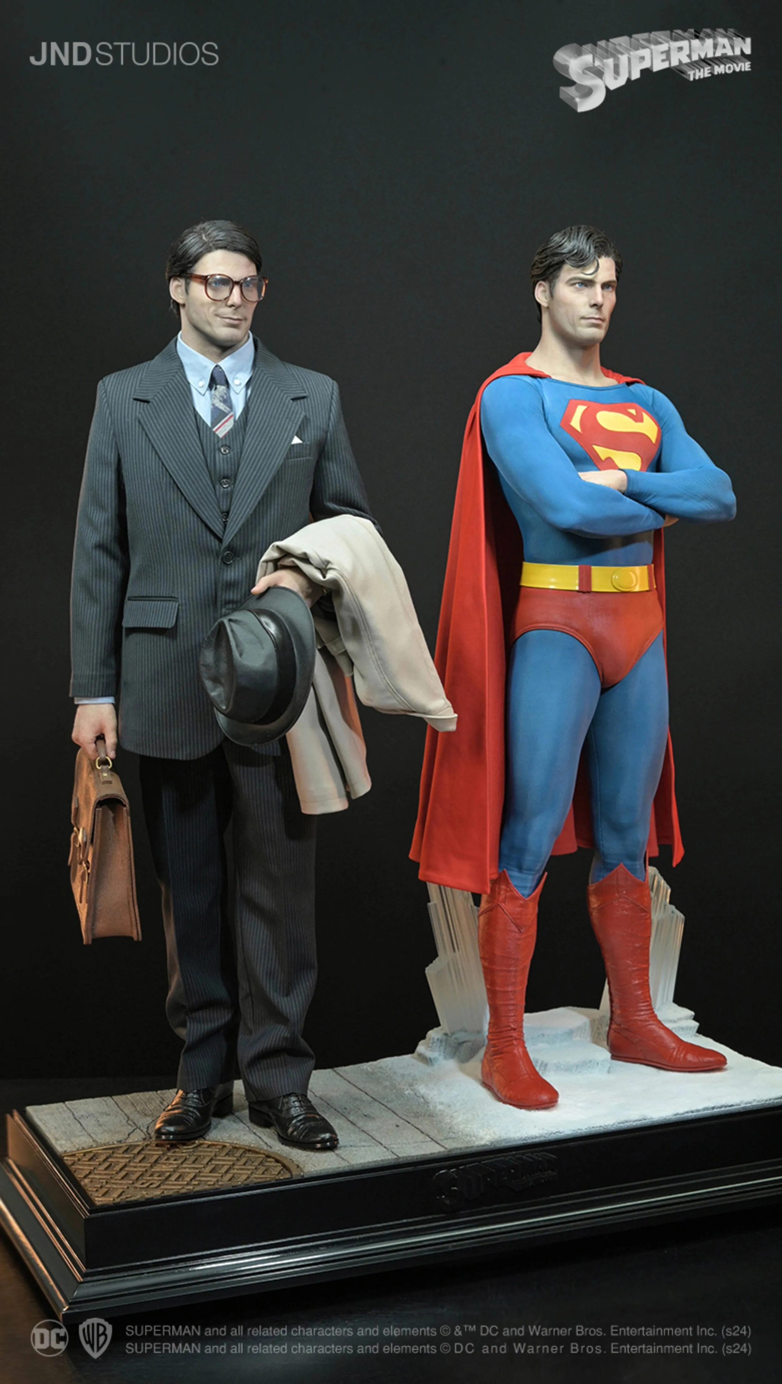 JND STUDIOS SUPERMAN (1978) DUAL VERSION (SUPERMAN & CLARK KENT) 1/3 SCALE STATUE (PREORDER)