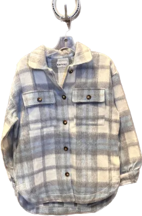 Katydid Blue/gray Plaid Shacket KDC-SHKT-50_BLU