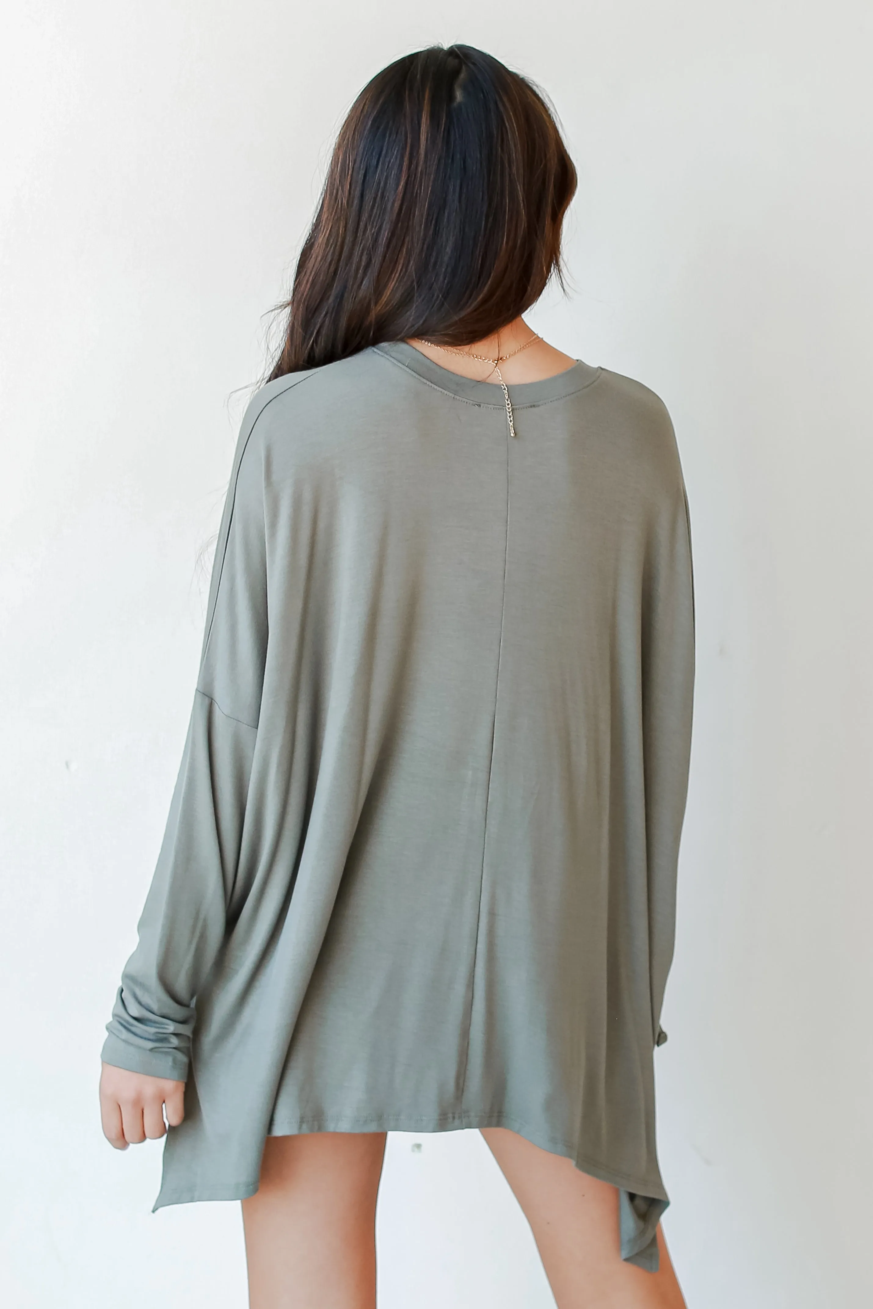 Laid Back Oversized Jersey Knit Top