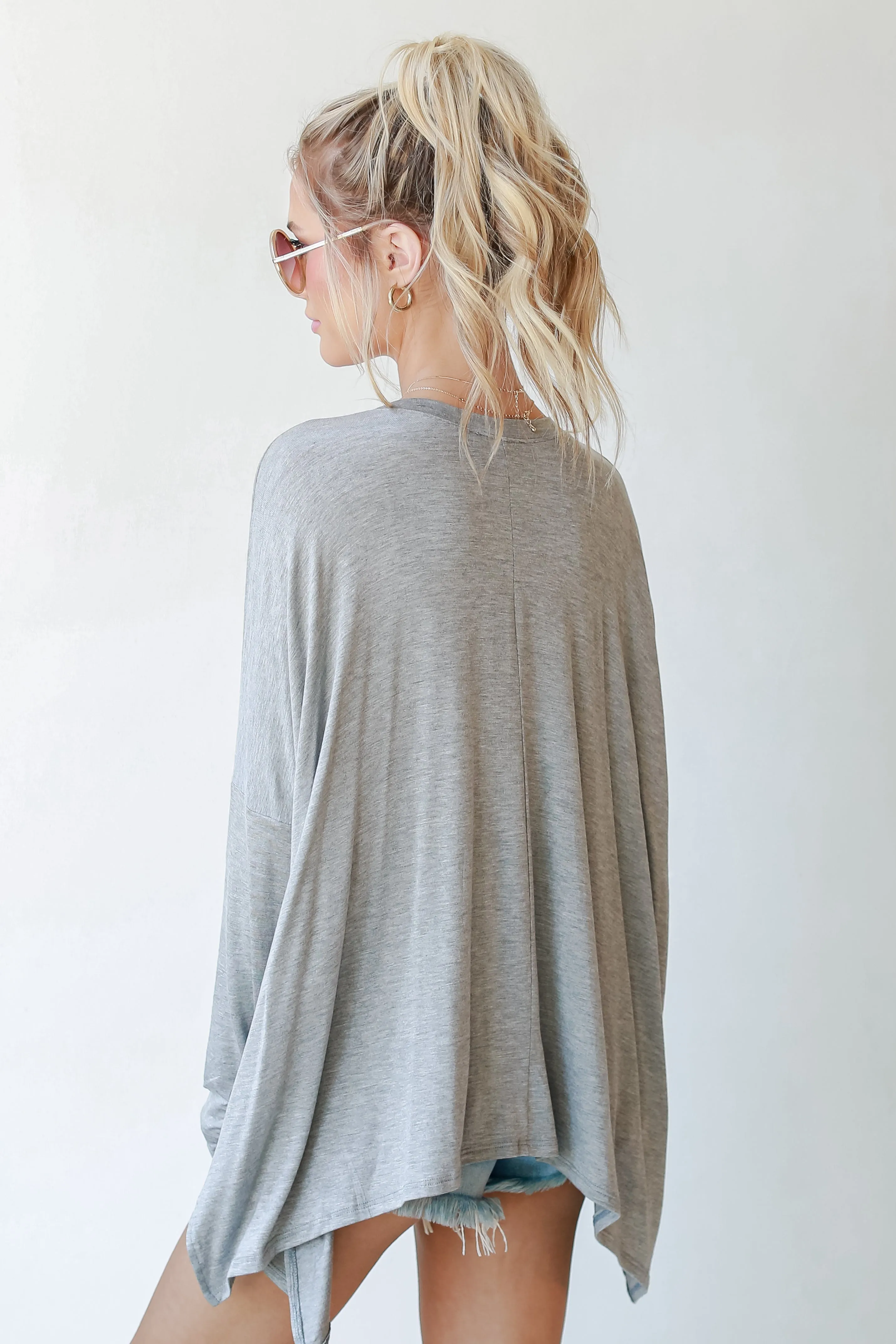 Laid Back Oversized Jersey Knit Top