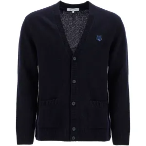 Maison Kitsune bold fox head wool cardigan