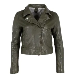 Mauritius - Julene RF  Woman's Leather Jacket - Jade