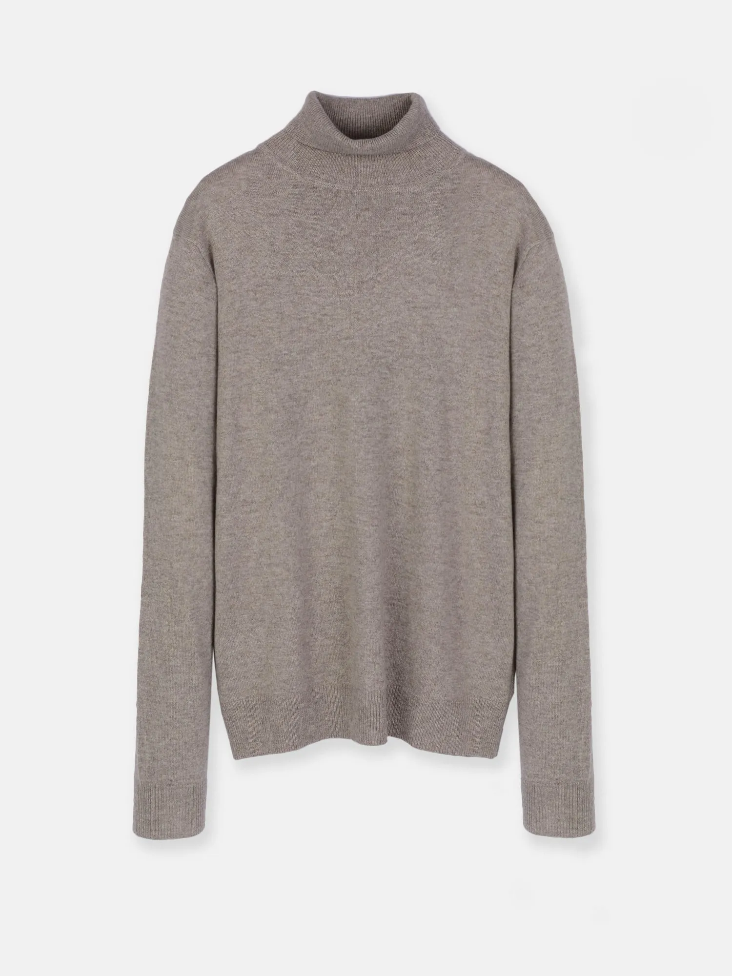 Men Turtleneck Sweater_Beige