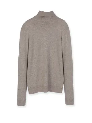 Men Turtleneck Sweater_Beige