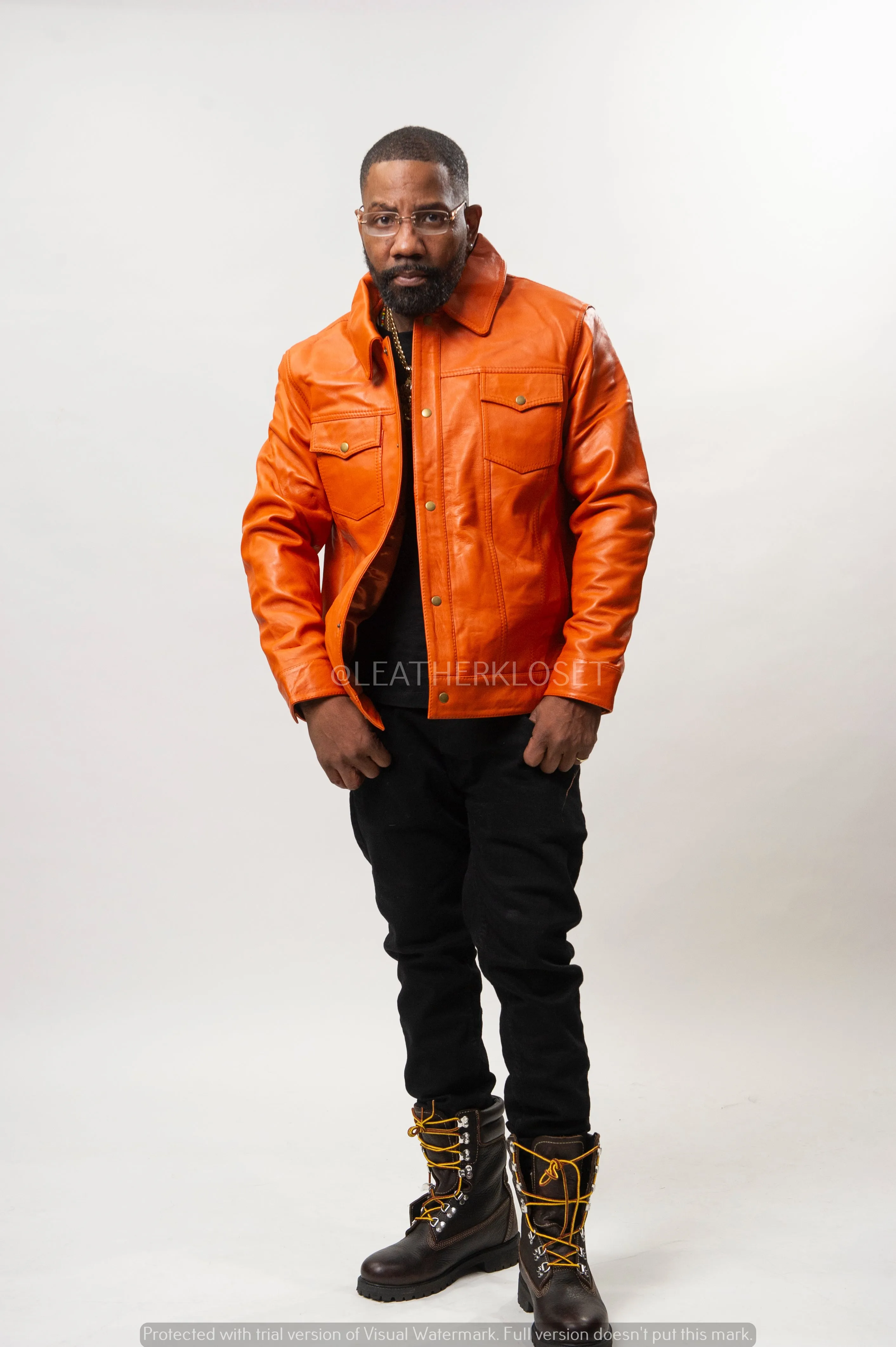 Men's Dylan Distressed Jacket [Pumpkin]