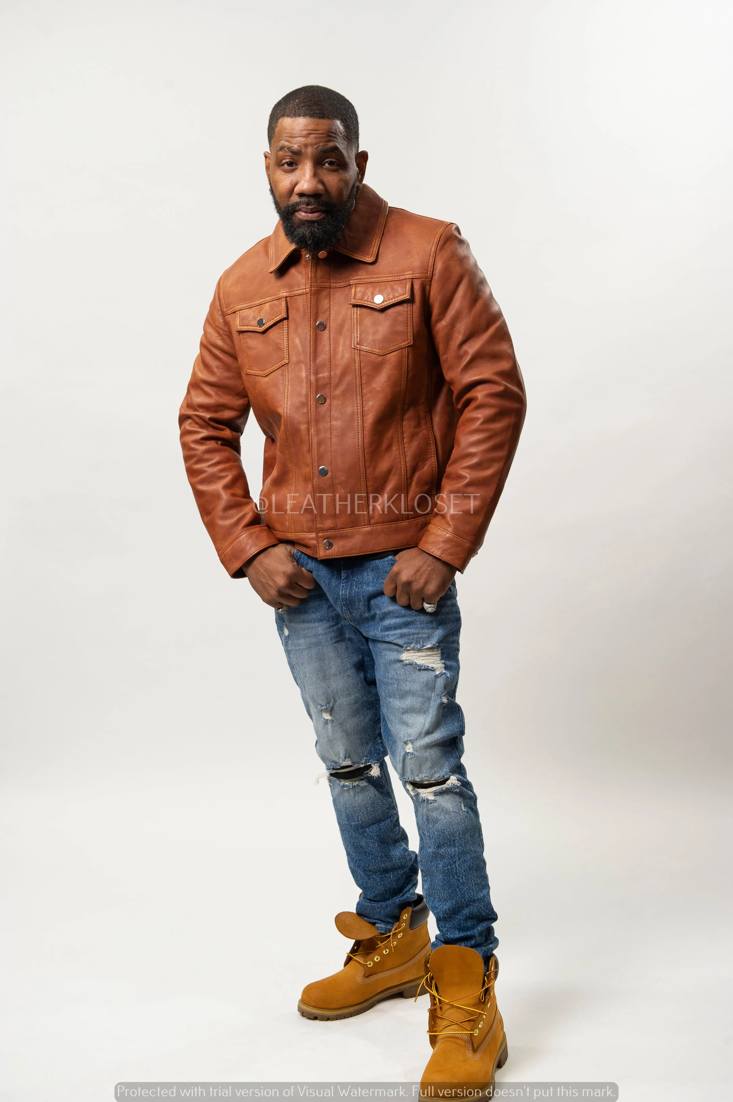 Men's Dylan Leather Jacket [Caramel Crunch]