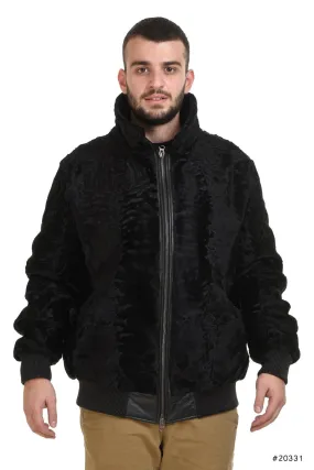 Men's persian lamb sportive jacket