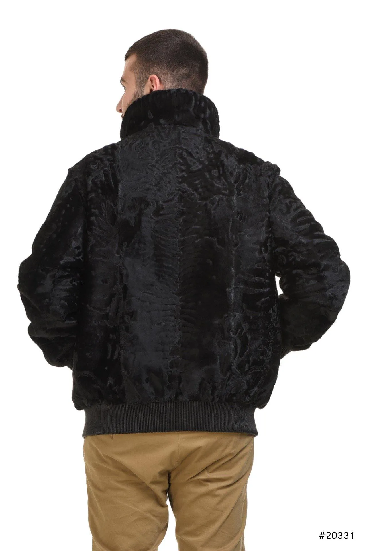 Men's persian lamb sportive jacket