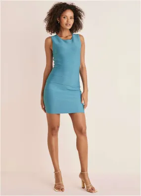 Mini Bandage Dress - Blue