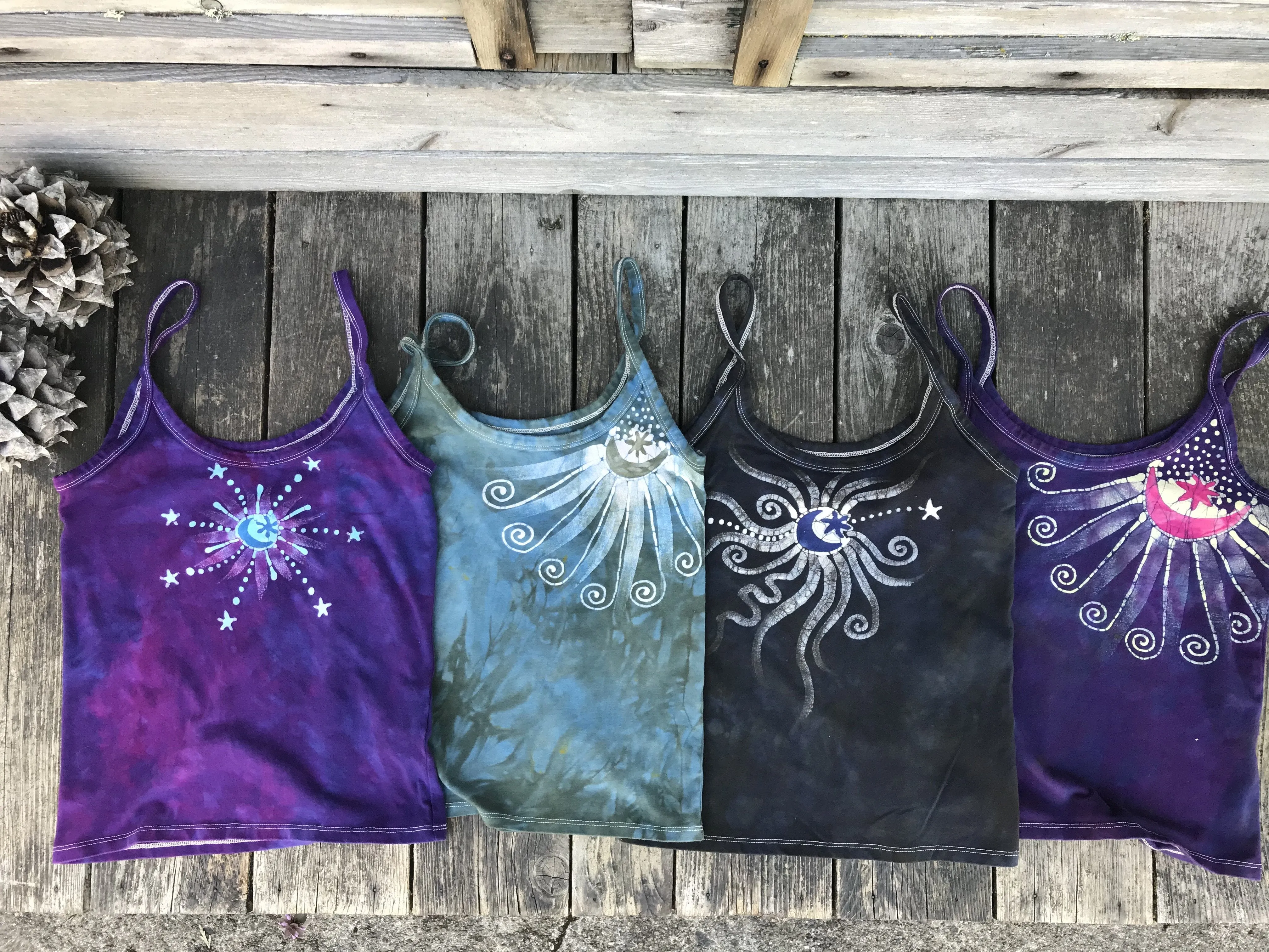 Mink and Lavender Moonbeams Batikwalla Tank Top