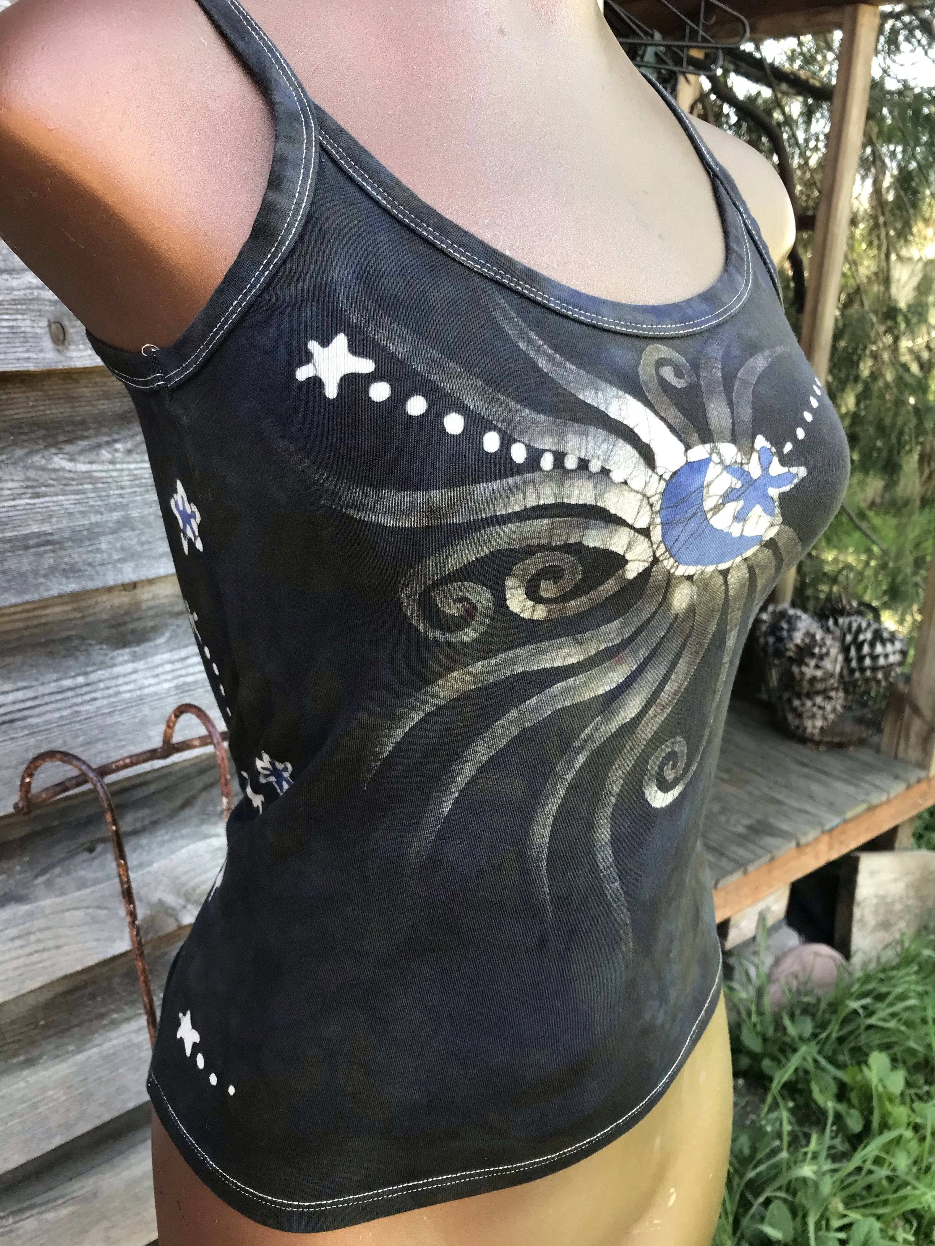 Mink and Lavender Moonbeams Batikwalla Tank Top