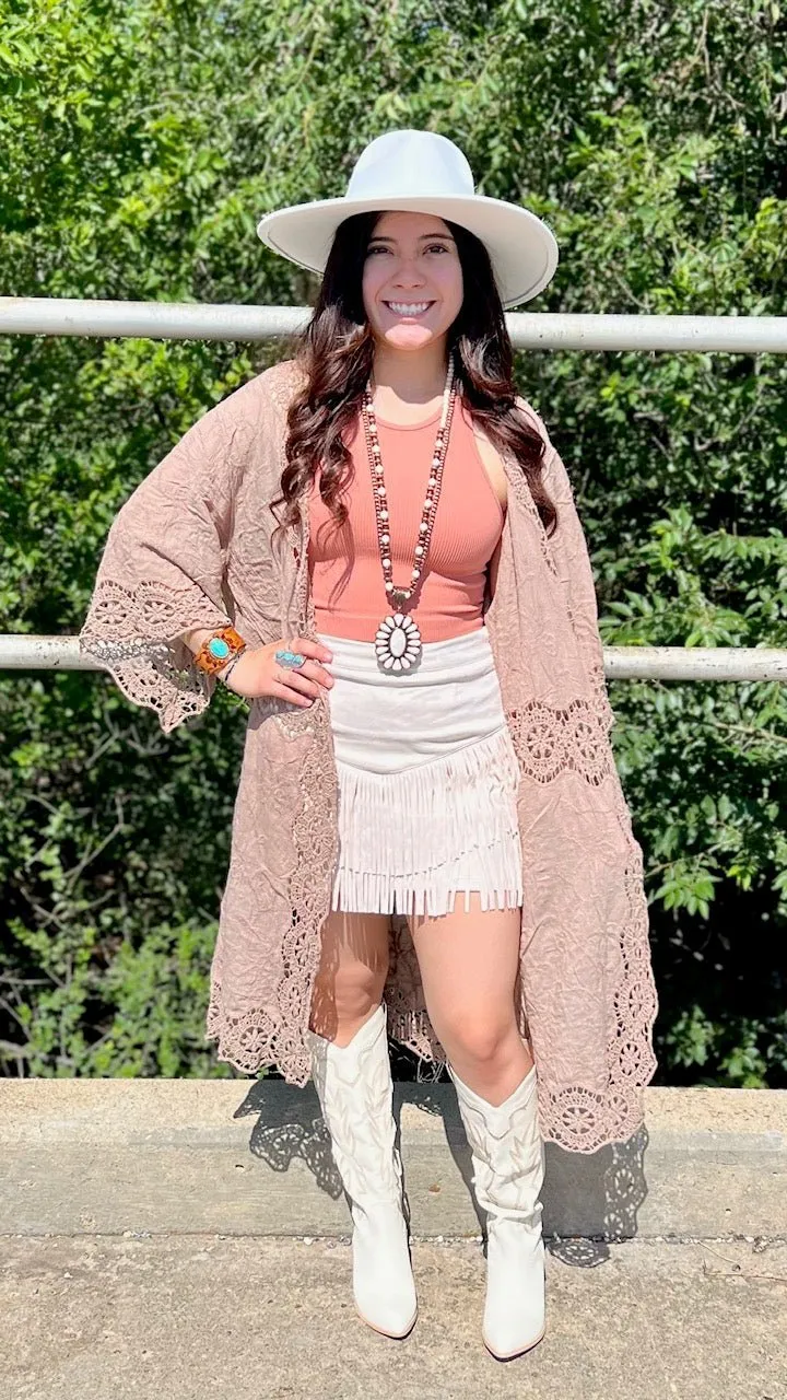 Mocha Bohemian Goddess Kimono