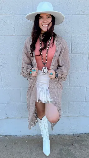 Mocha Bohemian Goddess Kimono