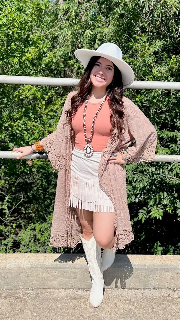 Mocha Bohemian Goddess Kimono