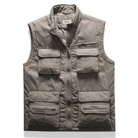 Multi-pocket Fishing Plus Cotton Men's Vest