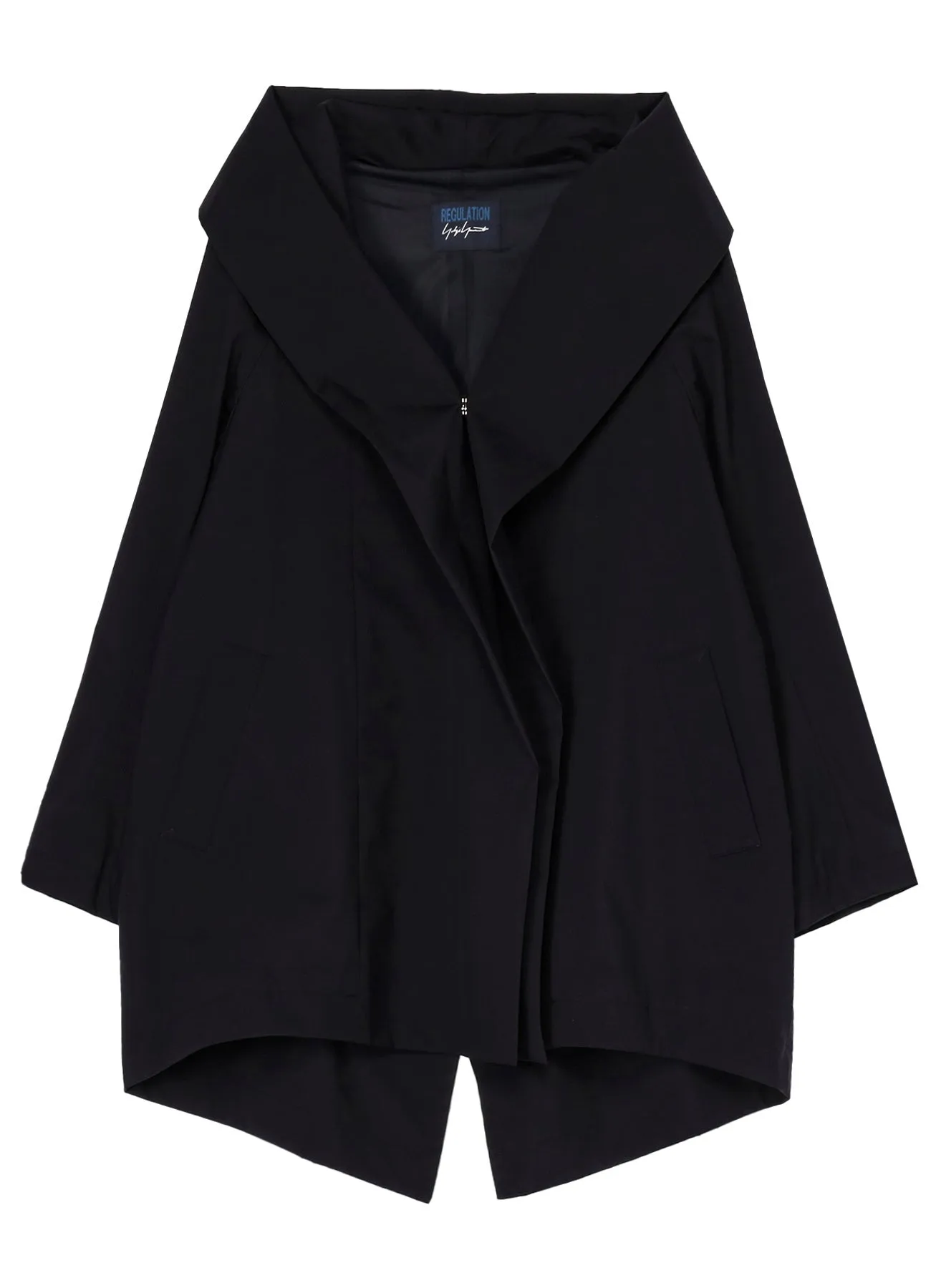 NY TAFFETA 3L R-HOODED CAPE COAT