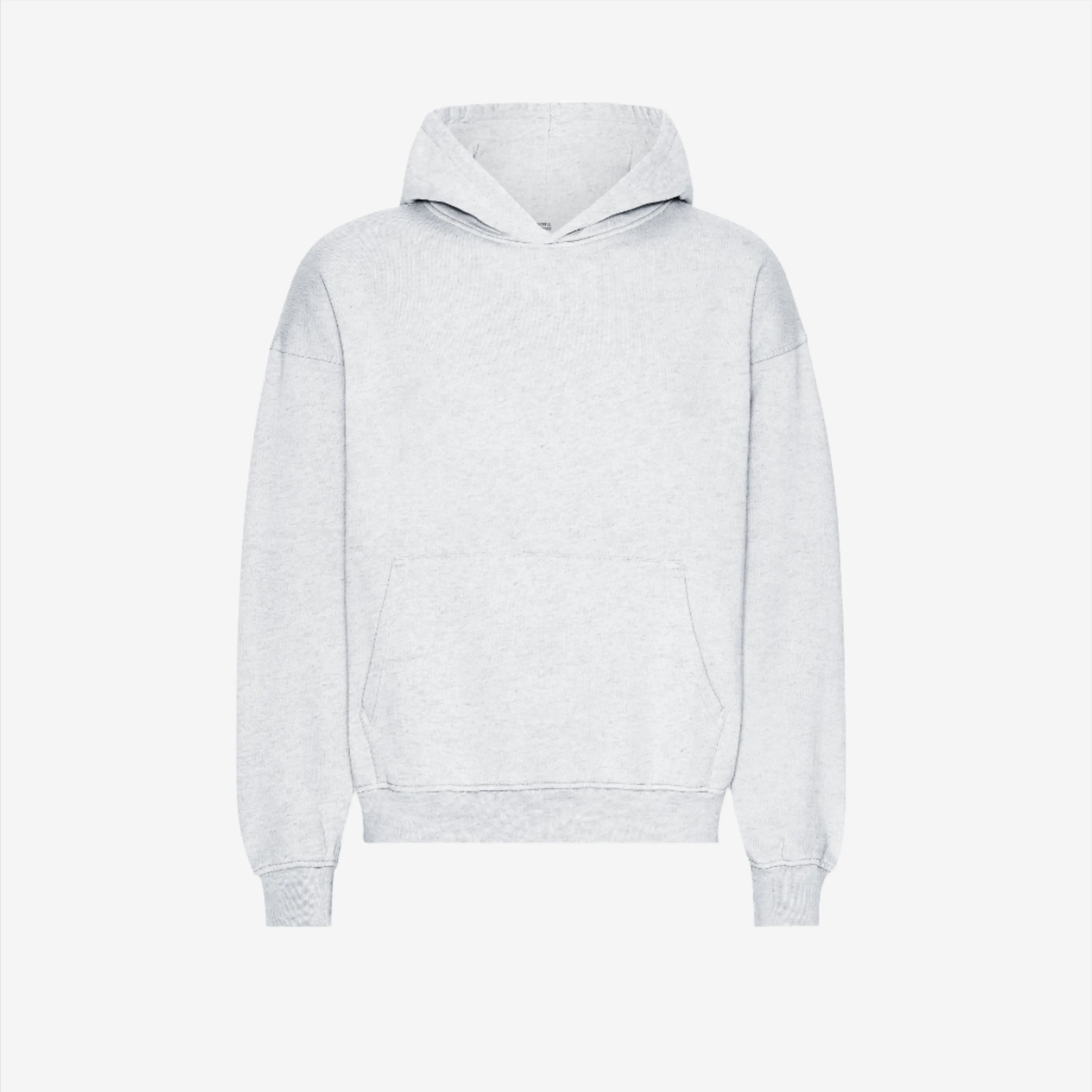 Organic Oversized Hoodie - Snow Melange