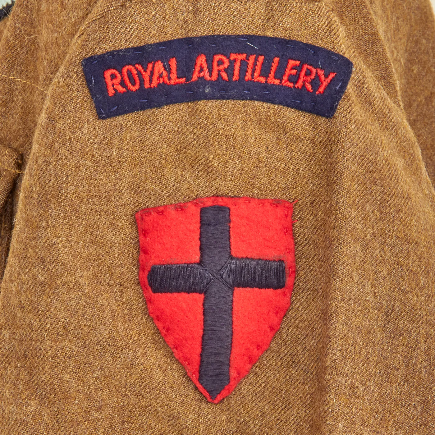 Original British WWII 21st Army Group Royal Artillery P-40 “Battledress” Uniform Set - Beret, Tunic, Shirt, Trousers