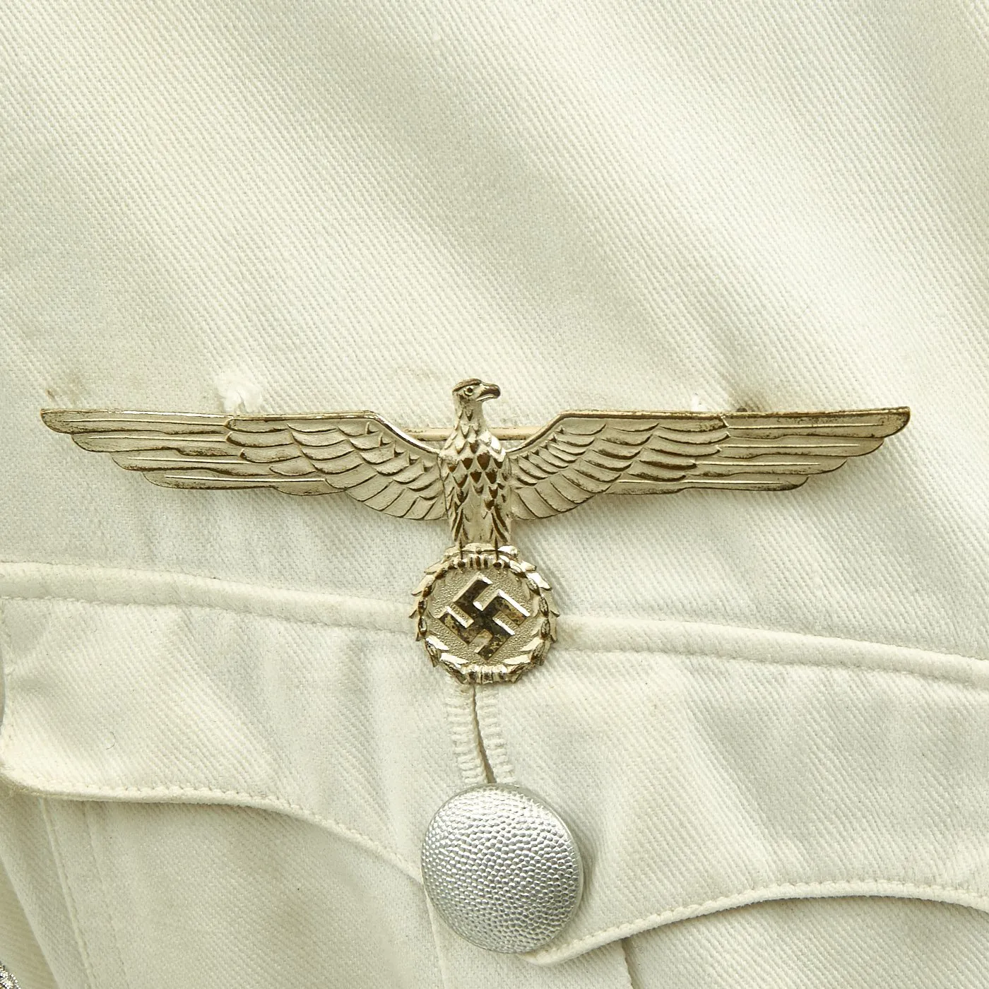 Original German WWII Artillery Officer Lieutenant White Summer Uniform Jacket