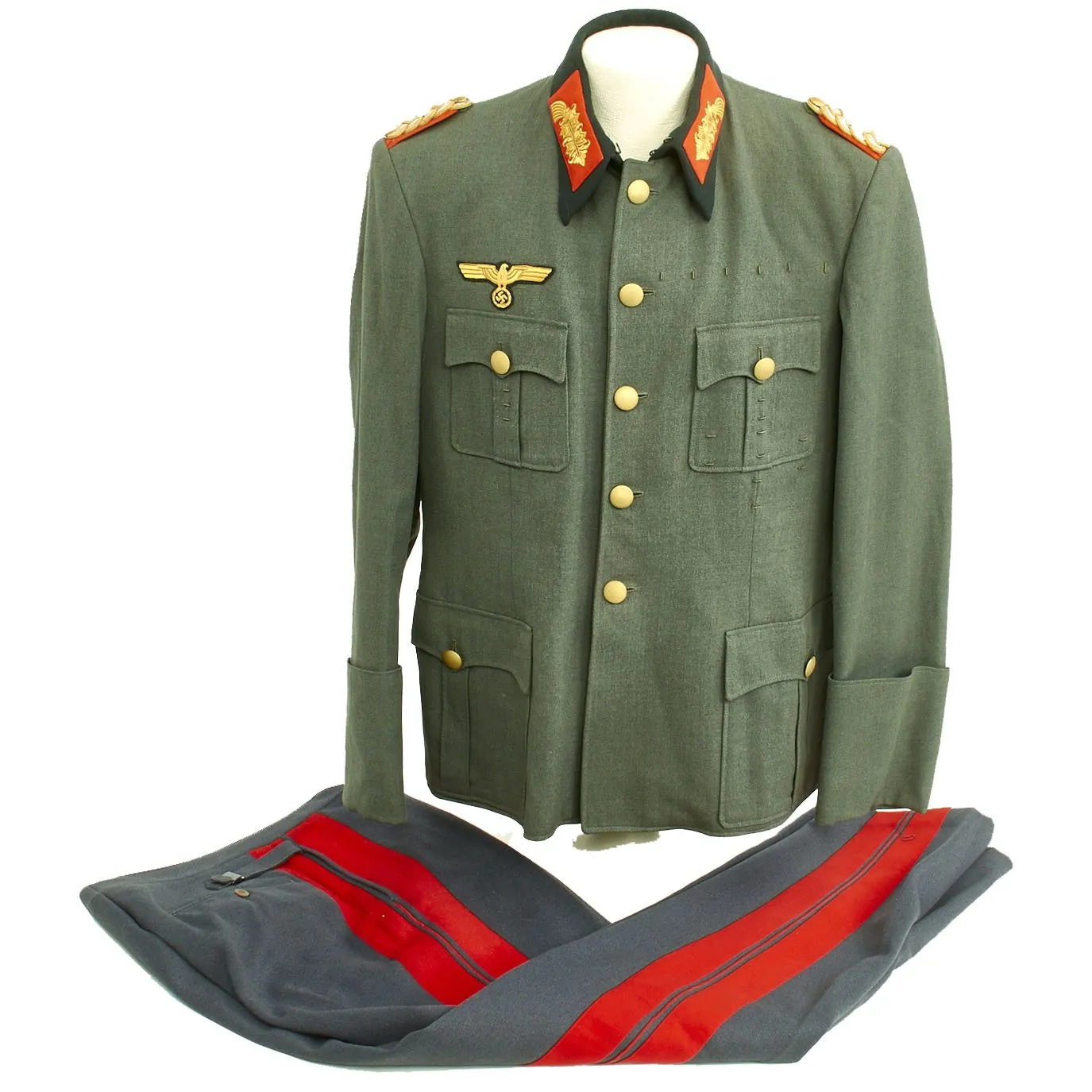 Original German WWII Named Lieutenant General Uniform Set - Generalleutnant Wilhelm Raapke