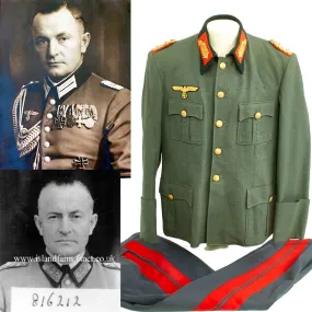 Original German WWII Named Lieutenant General Uniform Set - Generalleutnant Wilhelm Raapke