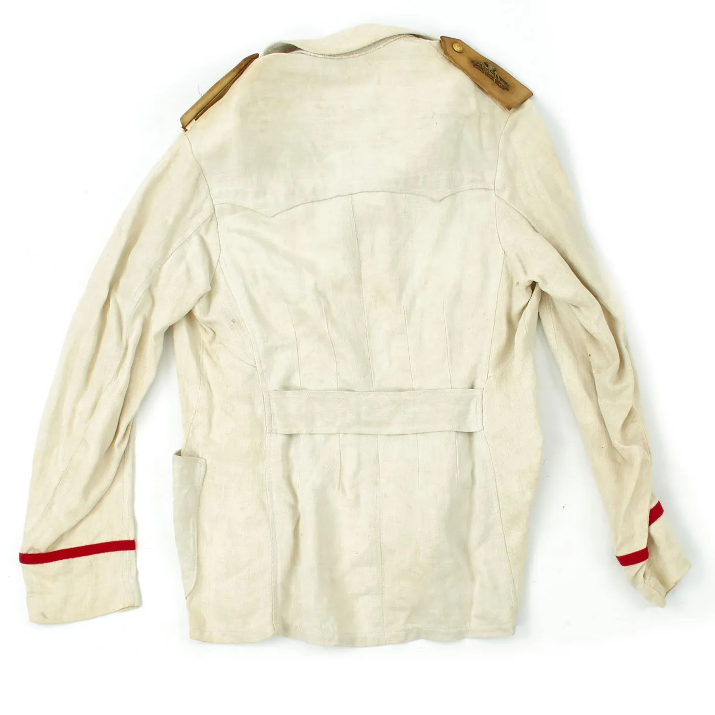 Original Italian WWII MVSN Officer Summer White Uniform Jacket