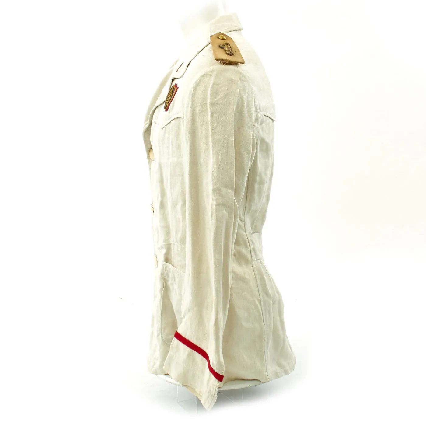 Original Italian WWII MVSN Officer Summer White Uniform Jacket