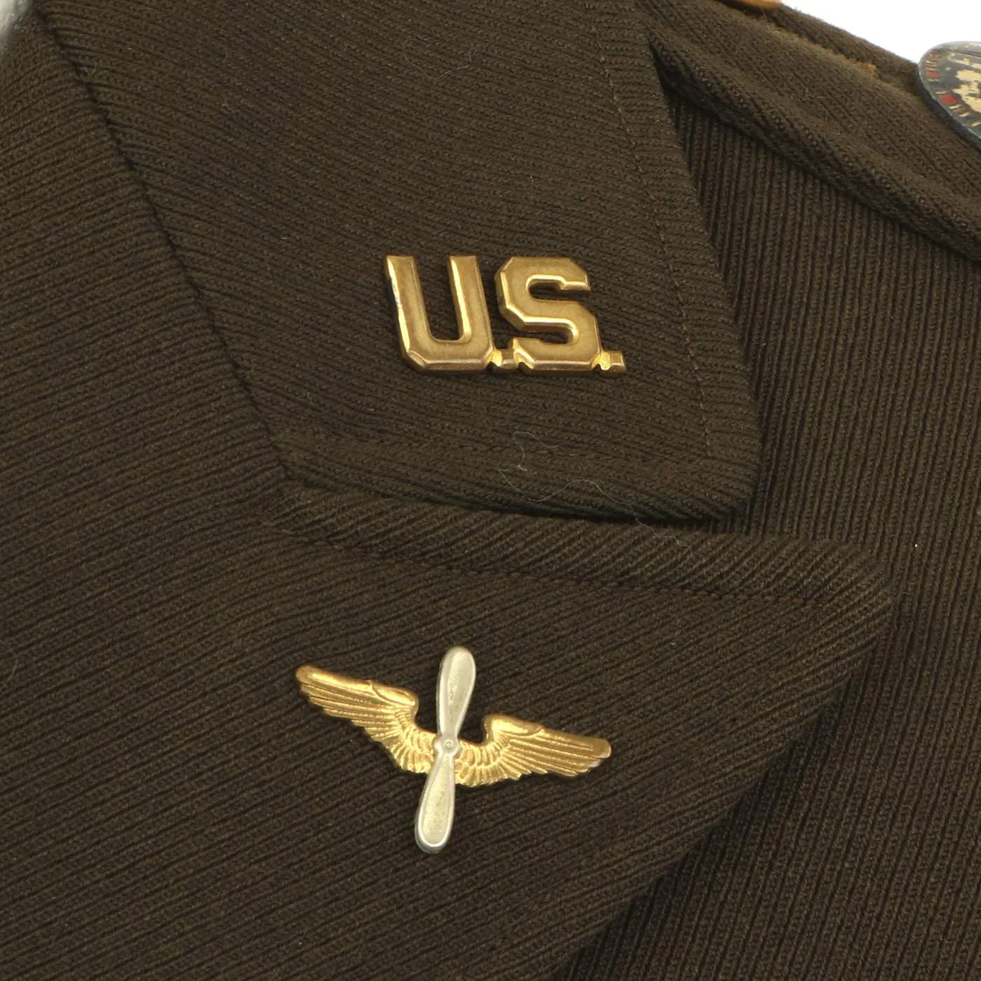 Original U.S. WWII Army Air Force Pilot Captain Class A Tunic with Air Transport Command DUIs