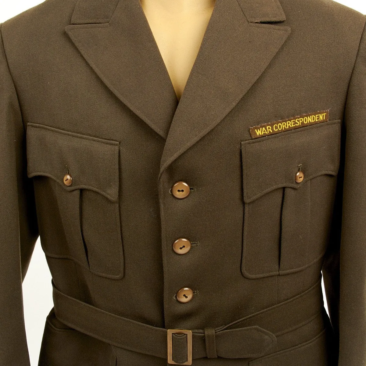 Original U.S. WWII Class A Tunic of Edward R. Murrow CBS War Correspondent with Historical Property Catalog Certificate