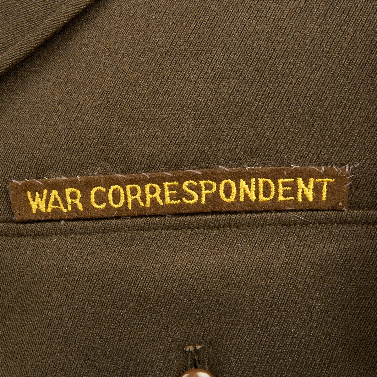 Original U.S. WWII Class A Tunic of Edward R. Murrow CBS War Correspondent with Historical Property Catalog Certificate